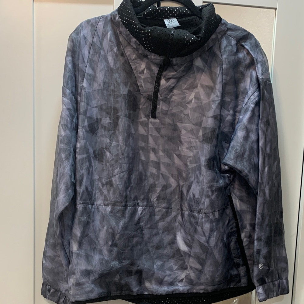 Champion Black and Gray Geometric Pullover
